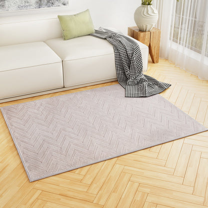 Artiss Floor Rugs 120x160cm Washable Area Mat Large Carpet Microfiber Ripple-Home &amp; Garden &gt; Rugs-PEROZ Accessories