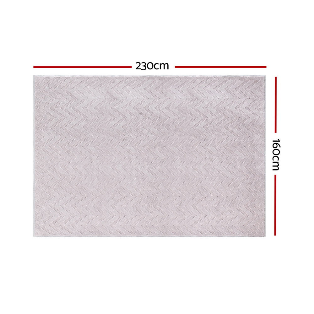 Artiss Floor Rugs 160x230cm Washable Area Mat Large Carpet Microfiber Ripple-Home &amp; Garden &gt; Rugs-PEROZ Accessories