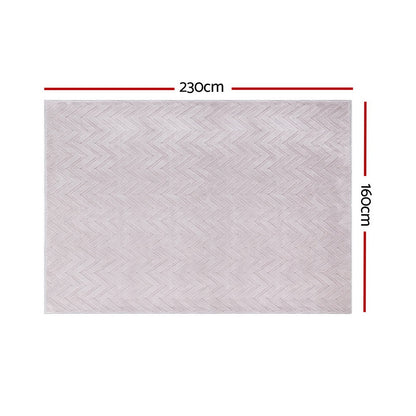 Artiss Floor Rugs 160x230cm Washable Area Mat Large Carpet Microfiber Ripple-Home &amp; Garden &gt; Rugs-PEROZ Accessories