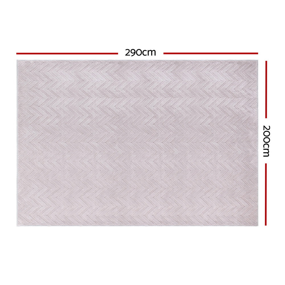 Artiss Floor Rugs 200x290cm Washable Area Mat Large Carpet Microfiber Ripple-Home &amp; Garden &gt; Rugs-PEROZ Accessories
