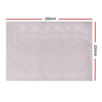 Artiss Floor Rugs 200x290cm Washable Area Mat Large Carpet Microfiber Ripple-Home &amp; Garden &gt; Rugs-PEROZ Accessories