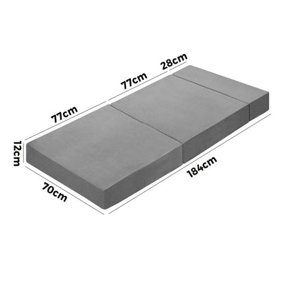 Bedra Foldable Foam Mattress Single Sofa Bed Portable Camping Cushion Floor Bed-Folding Mattress Cushion-PEROZ Accessories