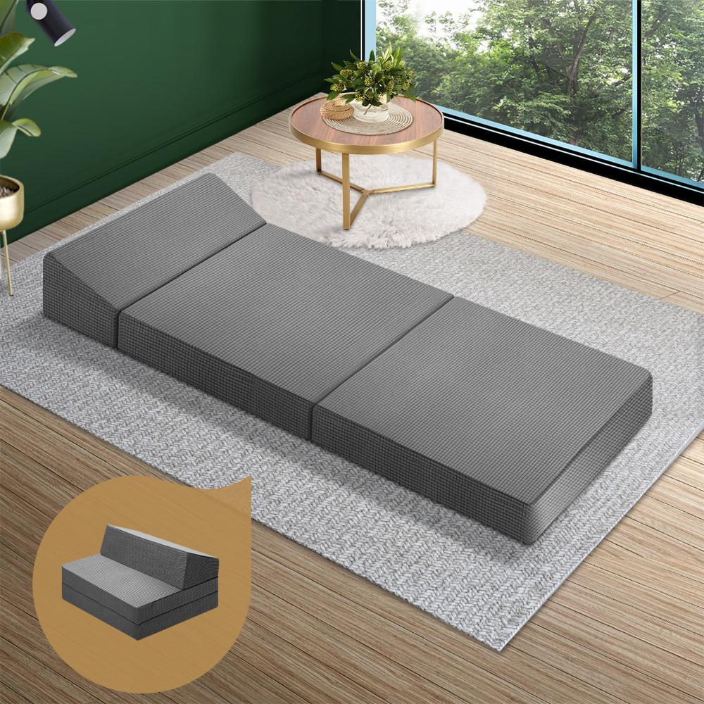 Bedra Foldable Mattress Folding Sofa Bed Trifold Sleeping Camping Cushion Single-Folding Mattress Cushion-PEROZ Accessories