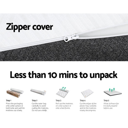Giselle Bedding Memory Foam Mattress Bed Cool Gel Non Spring Comfort Single 15cm-Furniture &gt; Mattresses-PEROZ Accessories
