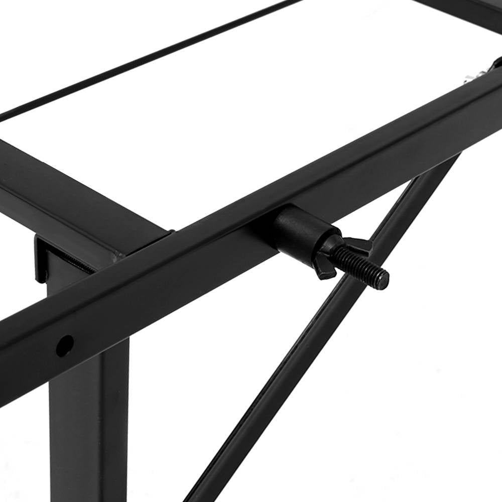 Artiss Folding Double Metal Bed Frame - Black-Furniture &gt; Bedroom - Peroz Australia - Image - 3
