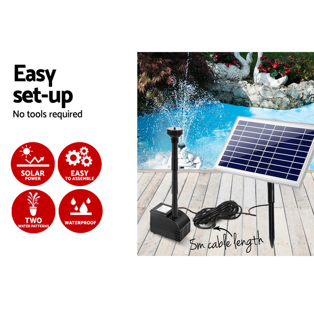 Gardeon Solar Pond Pump 6.6FT-Home &amp; Garden &gt; Garden Tools-PEROZ Accessories