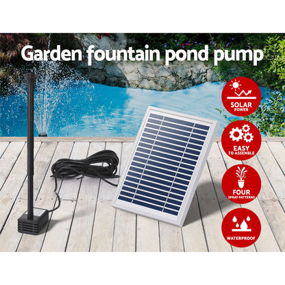 Gardeon Solar Pond Pump Submersible Powered Garden Pool Water Fountain Kit 4.4FT-Home &amp; Garden &gt; Fountains-PEROZ Accessories