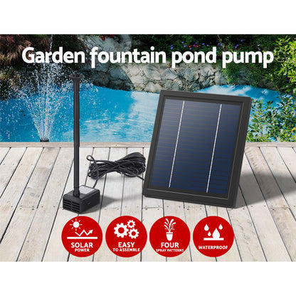 Gardeon Solar Pond Pump Submersible Powered Garden Pool Water Fountain Kit 6.1FT-Home &amp; Garden &gt; Fountains-PEROZ Accessories