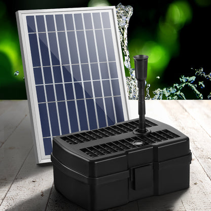 Gardeon Solar Pond Pump with Filter Box 5FT-Home &amp; Garden &gt; Fountains-PEROZ Accessories