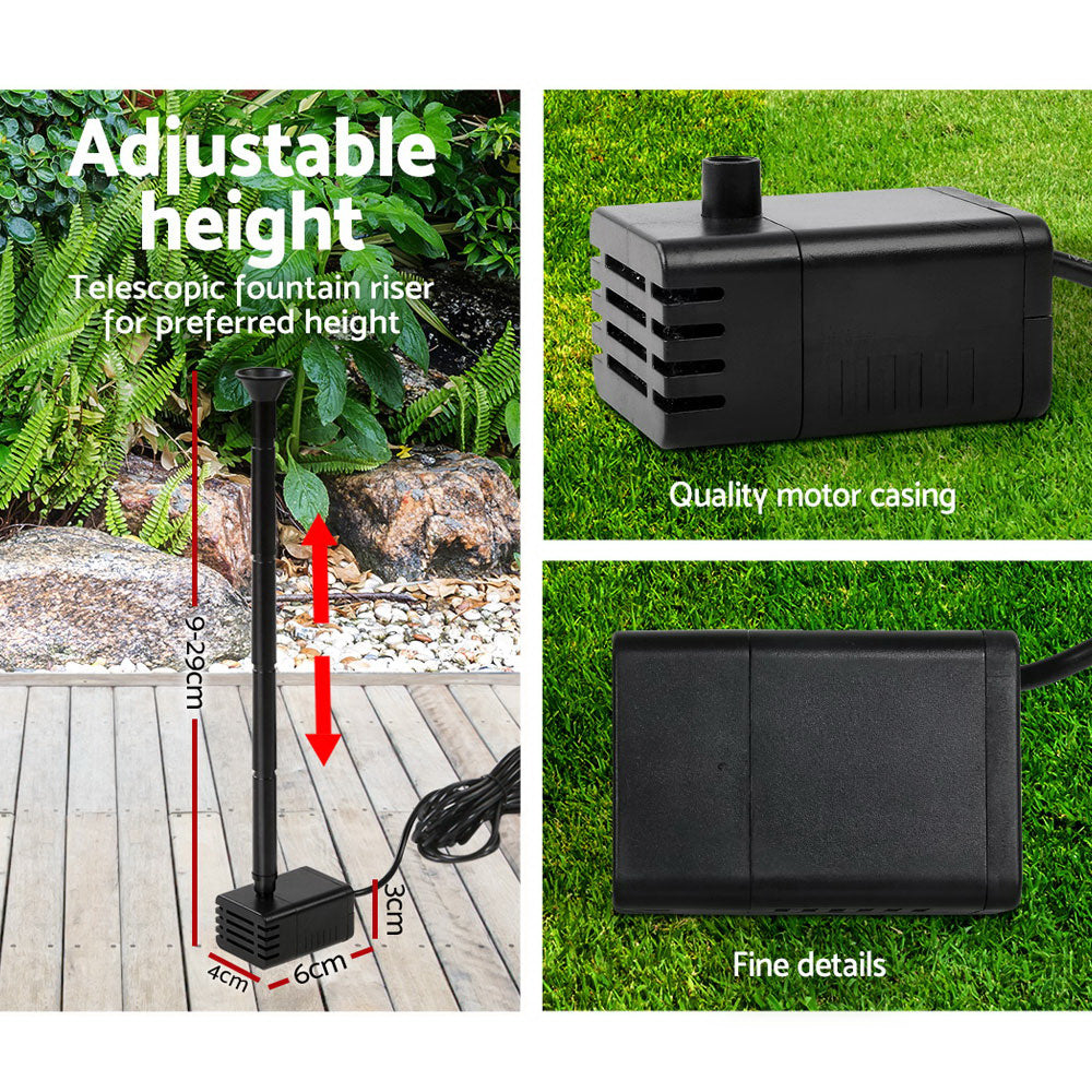 Gardeon Solar Pond Pump 4FT-Home &amp; Garden &gt; Fountains-PEROZ Accessories