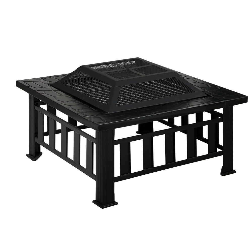 Fire Pit BBQ Table Grill Outdoor Garden Wood Burning Fireplace Stove-Home &amp; Garden &gt; Firepits-PEROZ Accessories