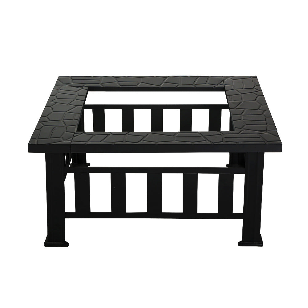 Fire Pit BBQ Table Grill Outdoor Garden Wood Burning Fireplace Stove-Home &amp; Garden &gt; Firepits-PEROZ Accessories