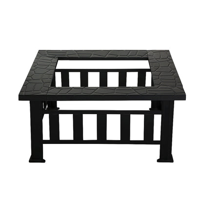 Fire Pit BBQ Table Grill Outdoor Garden Wood Burning Fireplace Stove-Home &amp; Garden &gt; Firepits-PEROZ Accessories