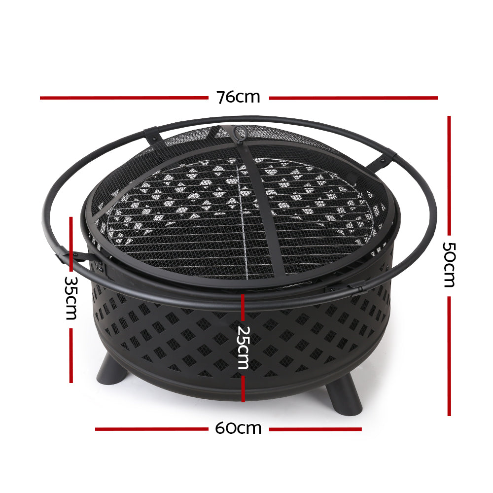 Fire Pit BBQ Grill Smoker Portable Outdoor Fireplace Patio Heater Pits 30&quot;-Home &amp; Garden &gt; BBQ-PEROZ Accessories