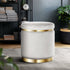 Artiss Round Velvet Ottoman Foot Stool Foot Rest Pouffe Pouf Padded Seat Grey-Furniture > Living Room - Peroz Australia - Image - 1