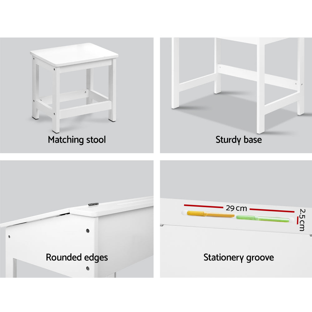 Keezi Kids Table Chairs Set Children Drawing Writing Desk Storage Toys Play-Baby &amp; Kids &gt; Kid&