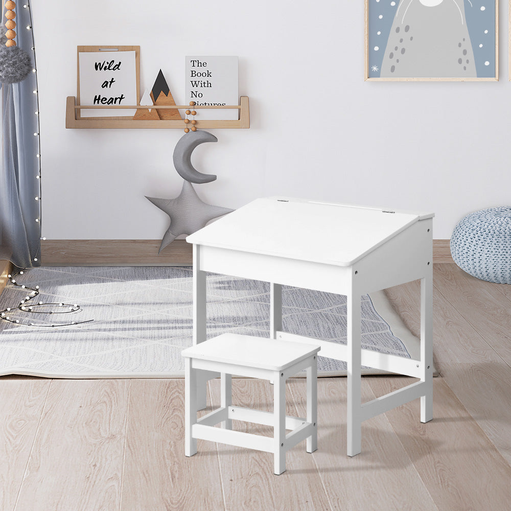 Keezi Kids Table Chairs Set Children Drawing Writing Desk Storage Toys Play-Baby &amp; Kids &gt; Kid&