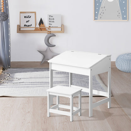 Keezi Kids Table Chairs Set Children Drawing Writing Desk Storage Toys Play-Baby &amp; Kids &gt; Kid&