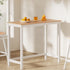 Artiss Bar Table Ari Dining Desk High Solid Wood Kitchen Shelf Wooden White Cafe-Furniture > Living Room - Peroz Australia - Image - 1