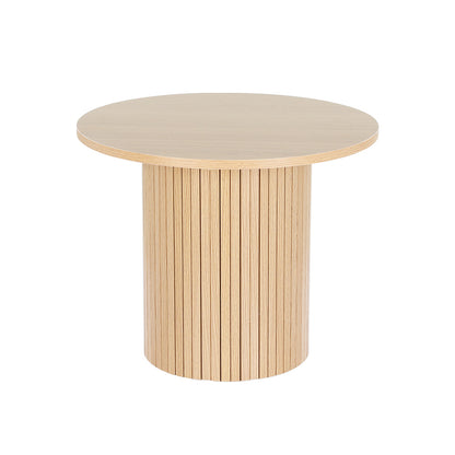 Artiss Coffee Table Round Side Table Fluted Base PIIA-Furniture &gt; Living Room-PEROZ Accessories