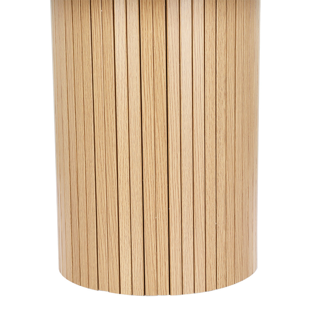 Artiss Coffee Table Round Side Table Fluted Base PIIA-Furniture &gt; Living Room-PEROZ Accessories
