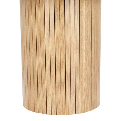 Artiss Coffee Table Round Side Table Fluted Base PIIA-Furniture &gt; Living Room-PEROZ Accessories