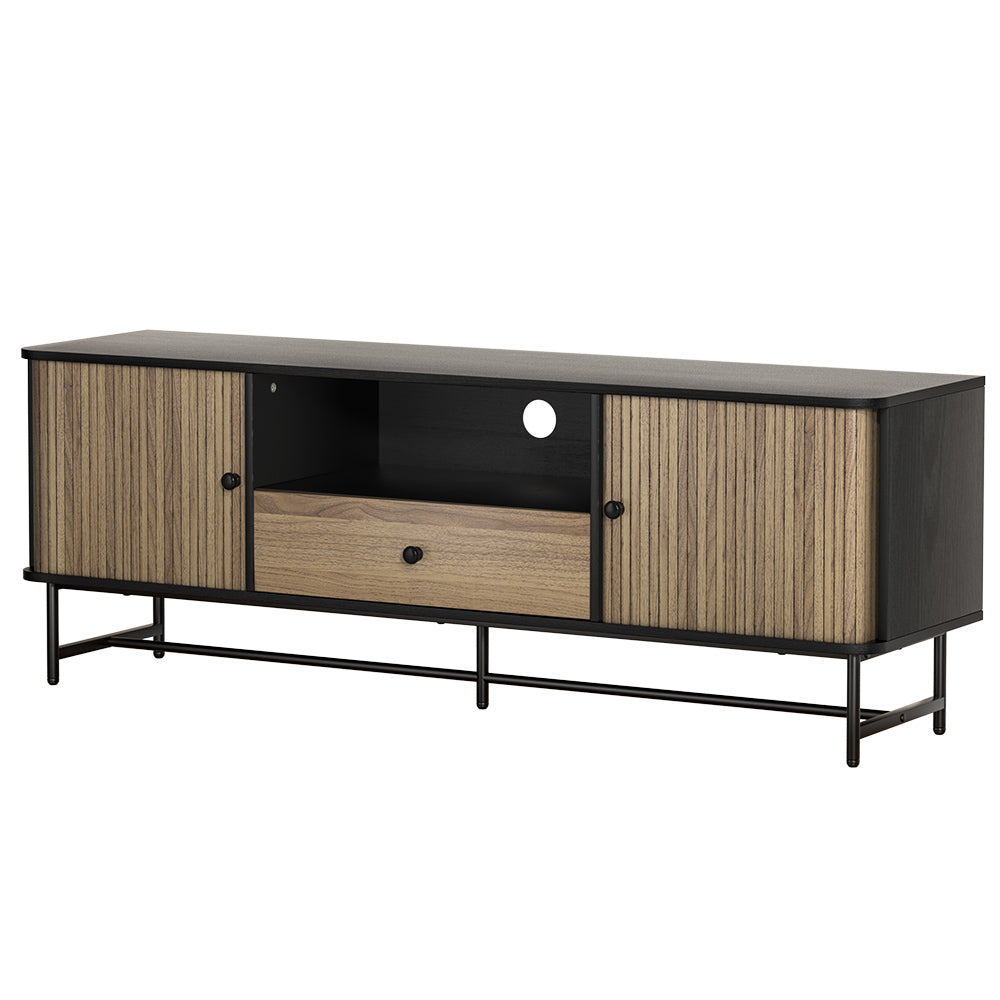 Artiss Entertainment Unit TV Cabinet 150CM Black Boris-Furniture &gt; Living Room-PEROZ Accessories