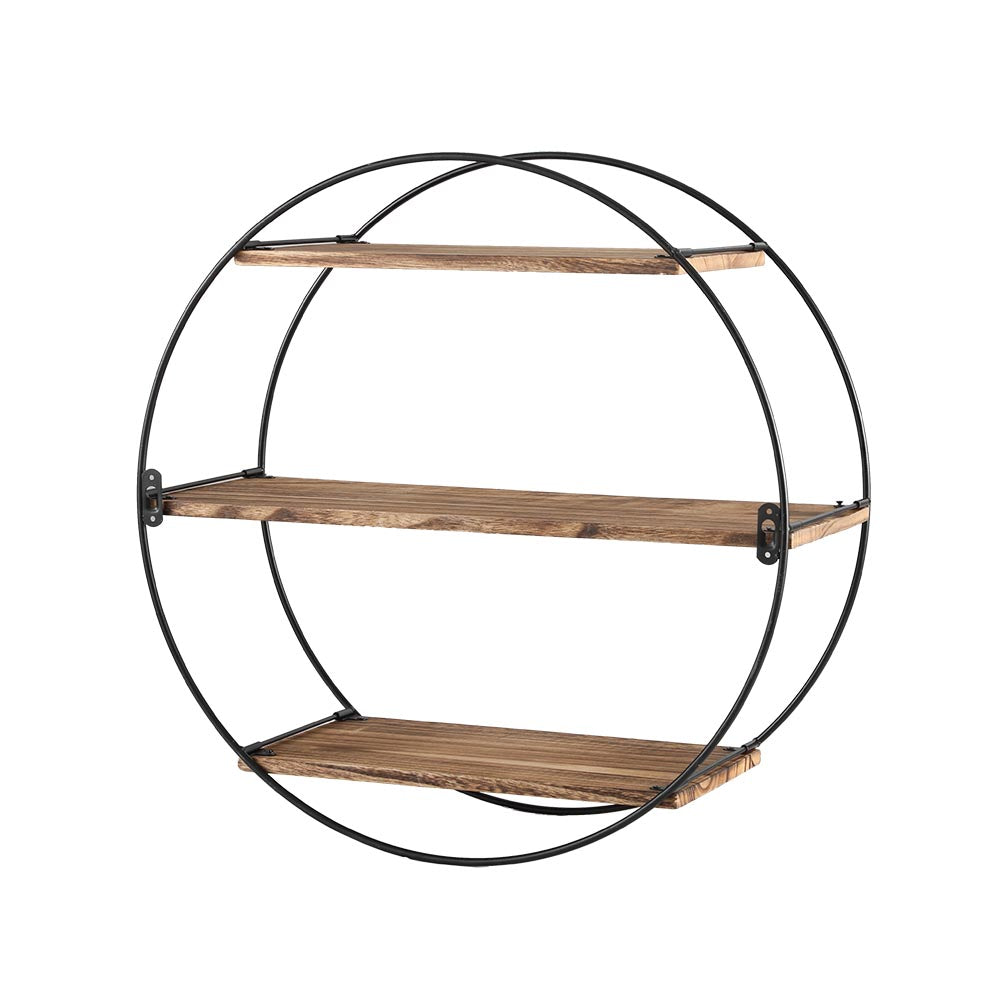 Artiss Floating Wall Shelves Brackets Round 3 Tiers Display DIY Wall Mount Rack-Home &amp; Garden &gt; Storage - Peroz Australia - Image - 2