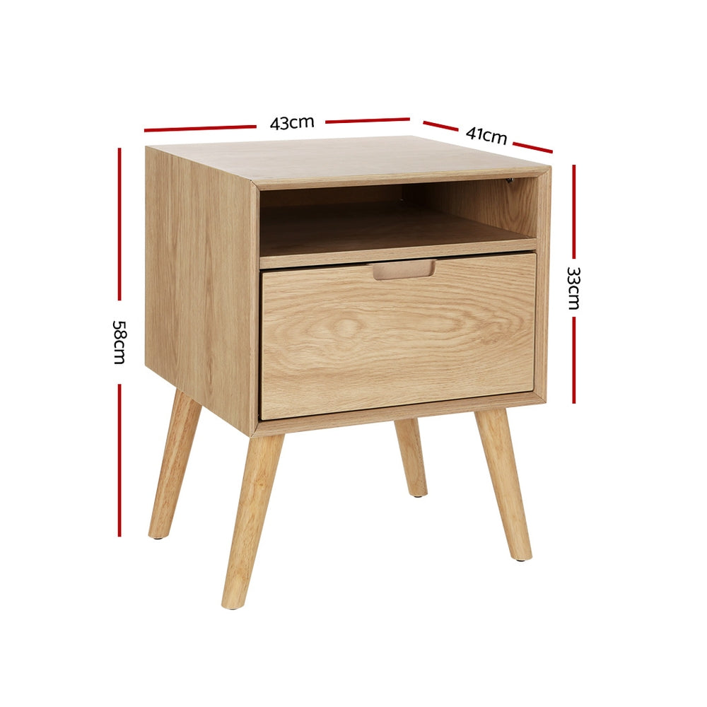 Artiss Bedside Table Drawers Side Table Shelf Storage Cabinet Nightstand GORR-Furniture &gt; Bedroom-PEROZ Accessories