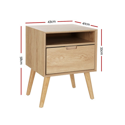 Artiss Bedside Table Drawers Side Table Shelf Storage Cabinet Nightstand GORR-Furniture &gt; Bedroom-PEROZ Accessories
