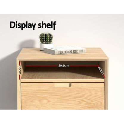 Artiss Bedside Table Drawers Side Table Shelf Storage Cabinet Nightstand GORR-Furniture &gt; Bedroom-PEROZ Accessories