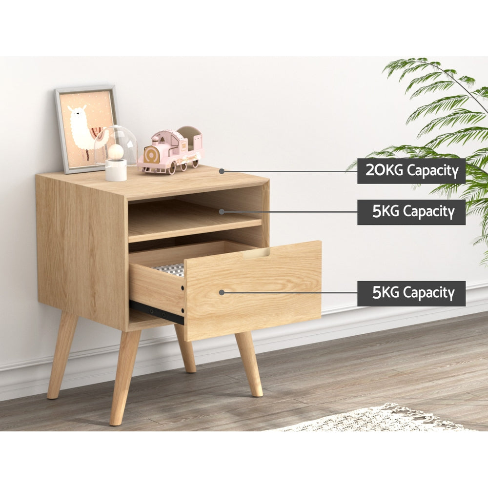 Artiss Bedside Table Drawers Side Table Shelf Storage Cabinet Nightstand GORR-Furniture &gt; Bedroom-PEROZ Accessories
