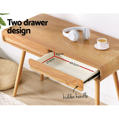 Artiss Computer Desk Office Study Desks Table Drawers Storage Ash Wood Legs-Furniture &gt; Office-PEROZ Accessories