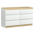 Artiss 6 Chest of Drawers Cabinet Dresser Table Tallboy Storage Bedroom White-Furniture > Bedroom-PEROZ Accessories