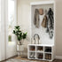 Artiss Shoe Cabinet Storage Rack Shoe Bench Hall Tree Coat Rack White 180CM-Furniture > Living Room-PEROZ Accessories
