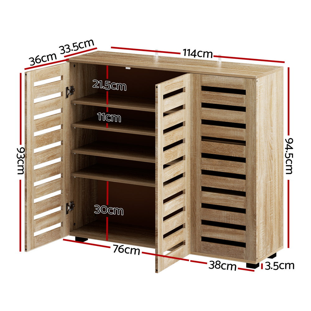 Artiss Shoe Cabinet 30 Pairs Adjustable Shelf-Home &amp; Garden &gt; Storage-PEROZ Accessories
