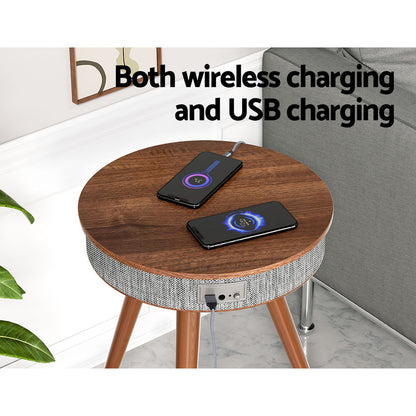 Artiss Smart Coffee Table Wireless Charging Bluetooth Speaker-Furniture &gt; Living Room-PEROZ Accessories