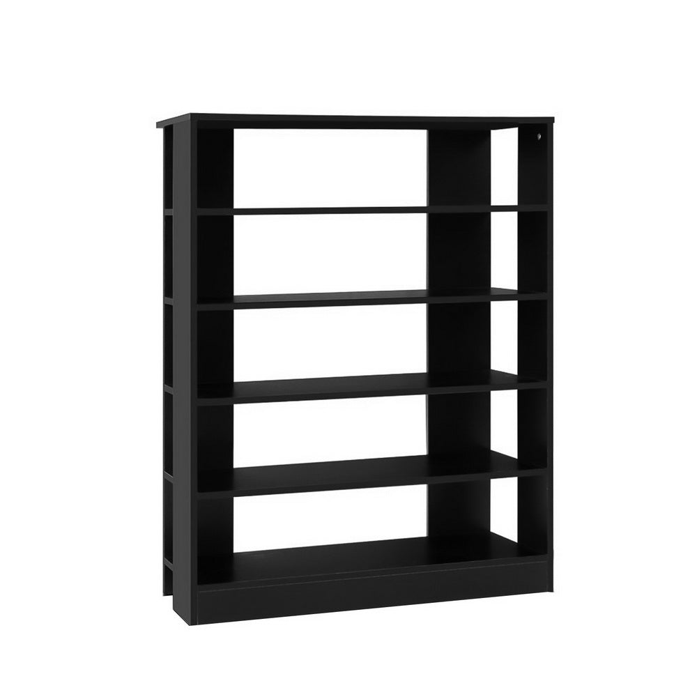 Artiss Shoe Cabinet Shoes Organiser Storage Rack 30 Pairs Black Shelf Wooden-Bookcases & Shelves - Peroz Australia - Image - 2