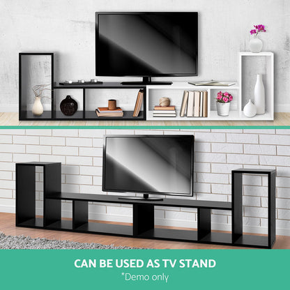 Artiss DIY L Shaped Display Shelf - Black-Furniture &gt; Living Room - Peroz Australia - Image - 3