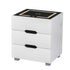 Artiss Smart Bedside Table 3 Drawers with Wireless Charging Ports LED White ADAD-Furniture > Bedroom-PEROZ Accessories
