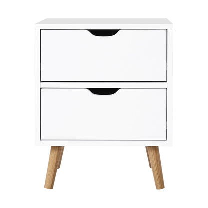 Artiss Bedside Tables Drawers Side Table Nightstand White Storage Cabinet Wood-Bedside Tables - Peroz Australia - Image - 4