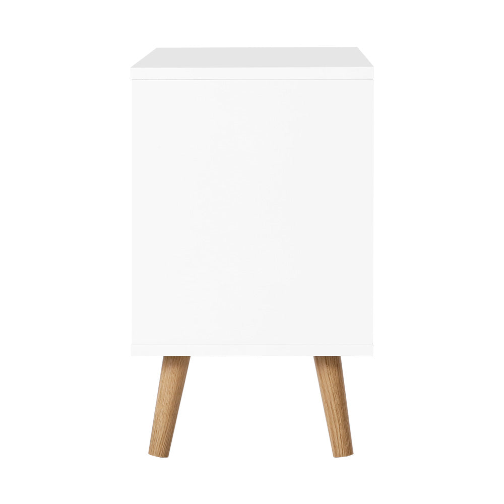 Artiss Bedside Tables Drawers Side Table Nightstand White Storage Cabinet Wood-Bedside Tables - Peroz Australia - Image - 5