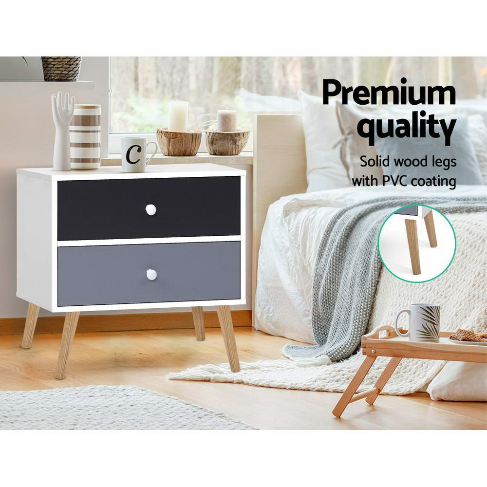 Artiss Bedside Tables Drawers Side Table Nightstand Lamp Side Storage Cabinet-Bedside Tables - Peroz Australia - Image - 7