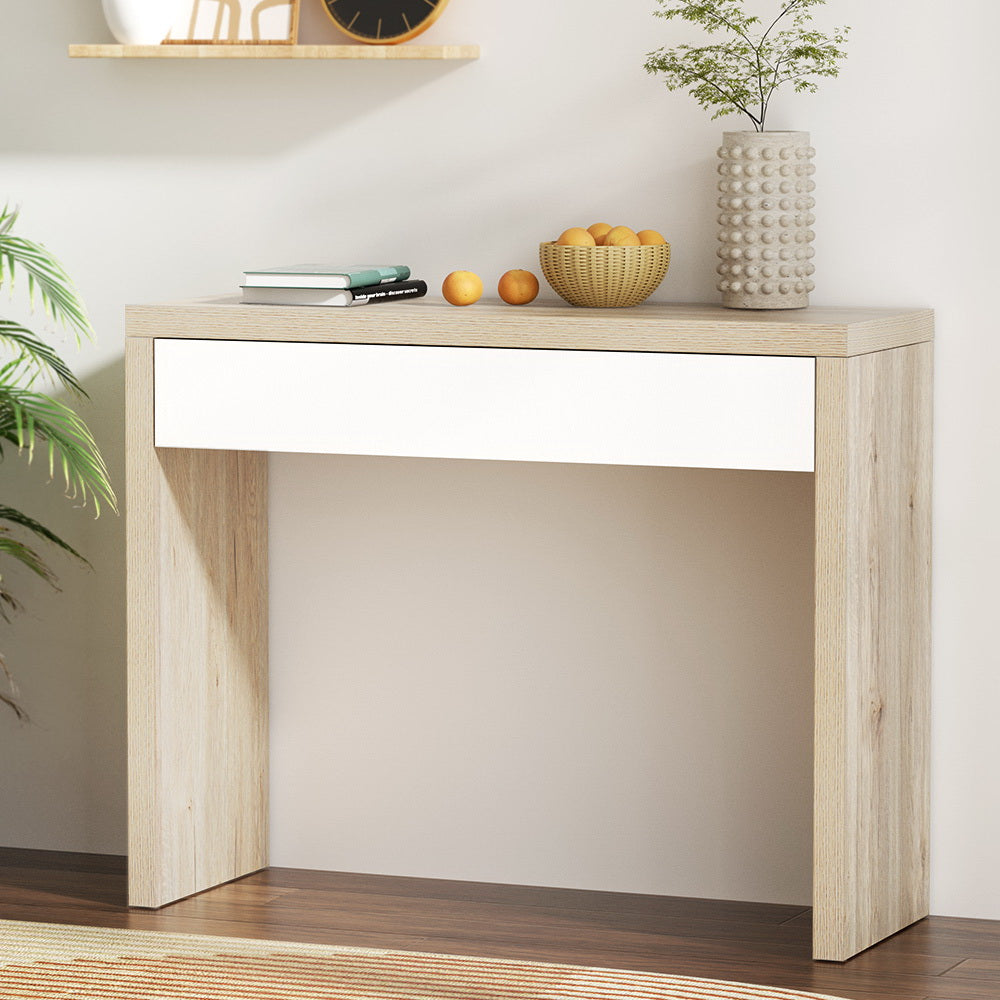 Artiss Console Table Hallway Sofa Table Entry Desk With Storage Drawer 100CM-Furniture &gt; Living Room - Peroz Australia - Image - 1