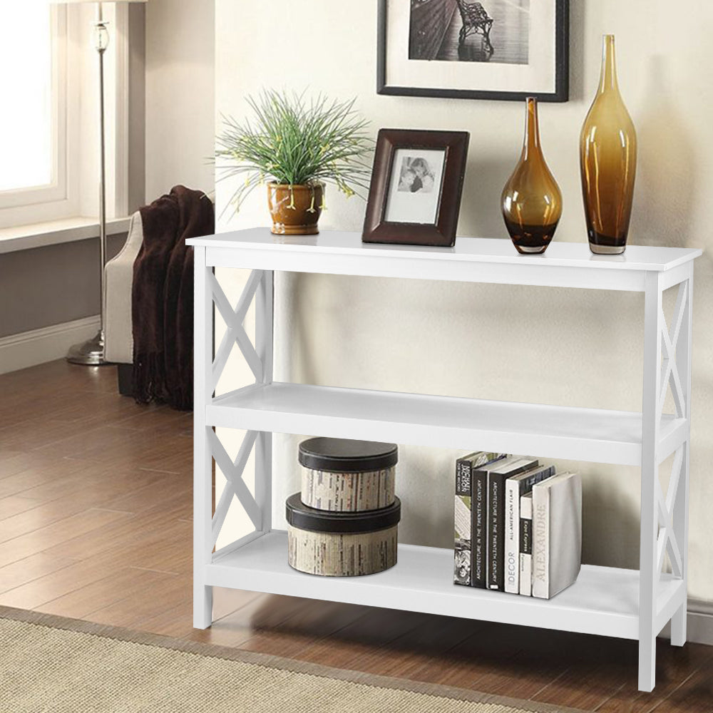 Artiss Wooden Storage Console Table - White-Furniture &gt; Living Room - Peroz Australia - Image - 1