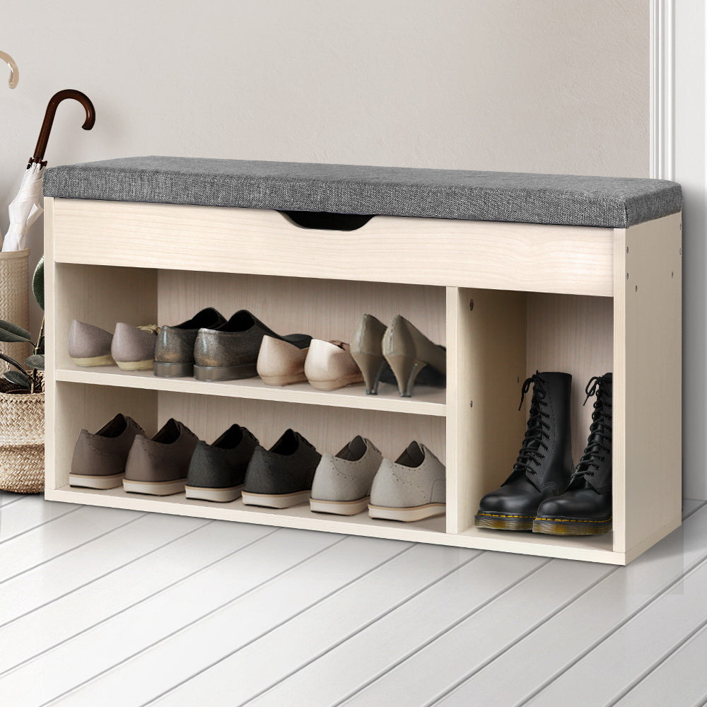 Artiss Wooden Shoe Organiser - Natural-Furniture > Living Room - Peroz Australia - Image - 1