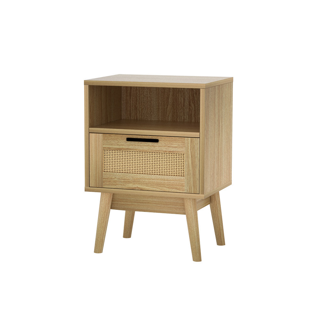 Artiss Bedside Tables Rattan Drawers Side Table Nightstand Storage Cabinet Wood-Bedside Tables - Peroz Australia - Image - 4