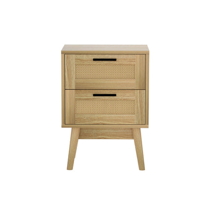 Artiss Bedside Tables Rattan 2 Drawers Side Table Nightstand Storage Cabinet-Bedside Tables - Peroz Australia - Image - 5