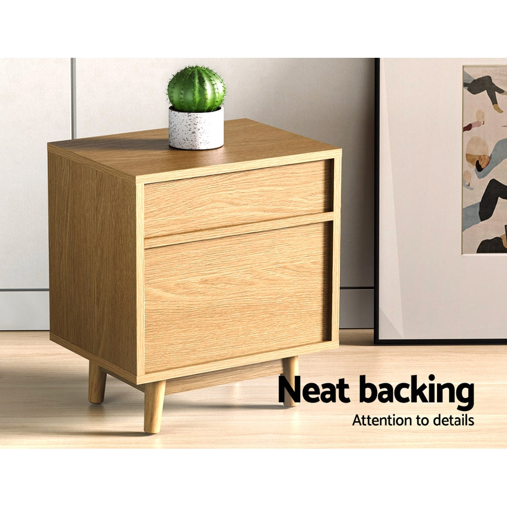 Artiss Wooden Bedside Table-Bedside Tables - Peroz Australia - Image - 6