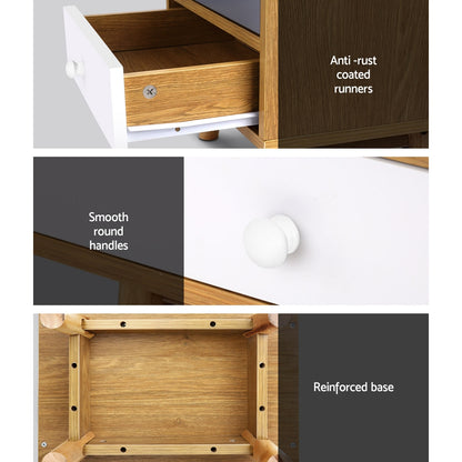 Artiss Wooden Bedside Table-Bedside Tables - Peroz Australia - Image - 7